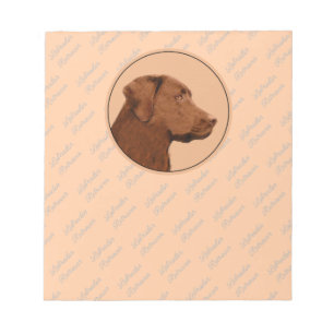 Labrador Retriever (Chocolade) schilderen - Dog Ar Notitieblok