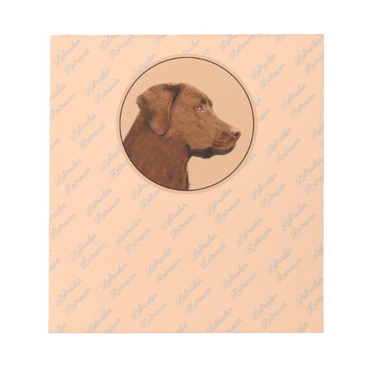 Labrador Retriever (Chocolade) schilderen - Dog Ar Notitieblok (Voorkant)