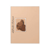 Labrador Retriever (Chocolade) schilderen - Dog Ar Notitieblok (Linkerzijde)