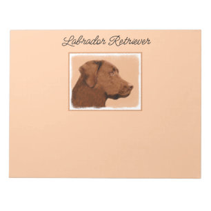 Labrador Retriever (Chocolade) schilderen - Dog Ar Notitieblok