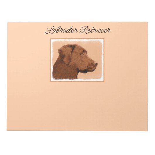 Labrador Retriever (Chocolade) schilderen - Dog Ar Notitieblok (Voorkant)
