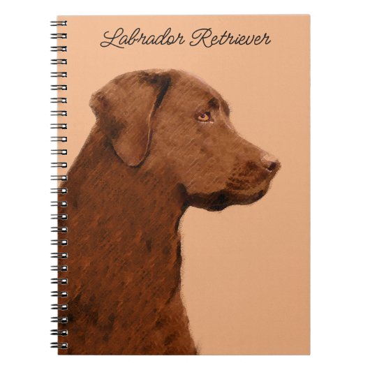 Labrador Retriever (Chocolade) schilderen - Dog Ar Notitieboek (Voorkant)