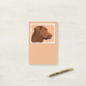Labrador Retriever (Chocolade) schilderen - Dog Ar Post-it® Notes (Op bureau)