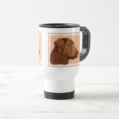 Labrador Retriever (Chocolade) schilderen - Dog Ar Reisbeker (Voorkant rechts)