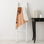 Labrador Retriever (Chocolade) schilderen - Dog Ar Sherpa Deken (In situ)