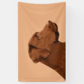 Labrador Retriever (Chocolade) schilderen - Dog Ar Spandoek (Verticaal)