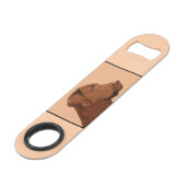 Labrador Retriever (Chocolade) schilderen - Dog Ar Speed Flessenopener (Voorkant Gekanteld)