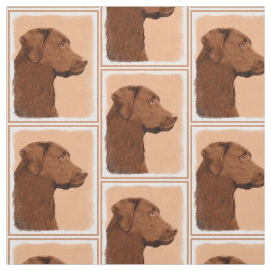 Labrador Retriever (Chocolade) schilderen - Dog Ar Stof (Swatch)