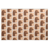 Labrador Retriever (Chocolade) schilderen - Dog Ar Stof (Fat Quarter)