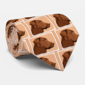 Labrador Retriever (Chocolade) schilderen - Dog Ar Stropdas (Opgerold)