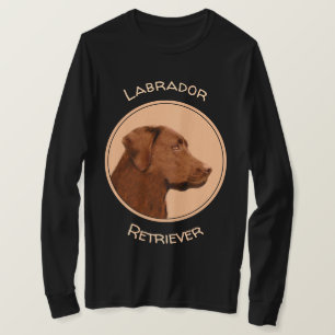 Labrador Retriever (Chocolade) schilderen - Dog Ar T-shirt