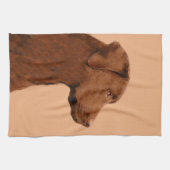 Labrador Retriever (Chocolade) schilderen - Dog Ar Theedoek (Horizontaal)