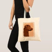 Labrador Retriever (Chocolade) schilderen - Dog Ar Tote Bag (Voorkant (product))