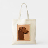 Labrador Retriever (Chocolade) schilderen - Dog Ar Tote Bag (Achterkant)