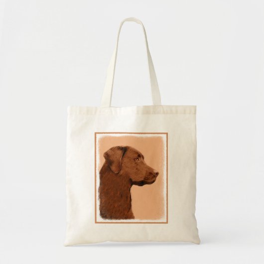 Labrador Retriever (Chocolade) schilderen - Dog Ar Tote Bag (Voorkant)