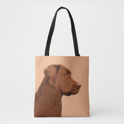 Labrador Retriever (Chocolade) schilderen - Dog Ar Tote Bag (Voorkant)