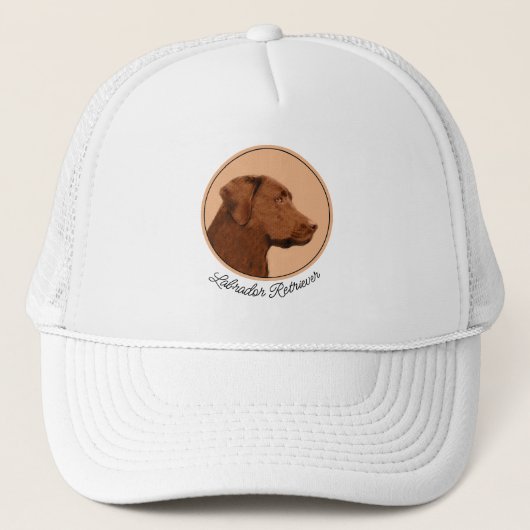 Labrador Retriever (Chocolade) schilderen - Dog Ar Trucker Pet (Voorkant)