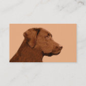 Labrador Retriever (Chocolade) schilderen - Dog Ar Visitekaartje (Achterkant)