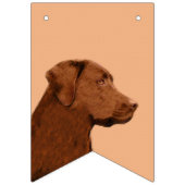 Labrador Retriever (Chocolade) schilderen - Dog Ar Vlaggetjes (Tweede vlag)
