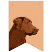 Labrador Retriever (Chocolade) schilderen - Dog Ar Vlaggetjes (Eerste vlag)