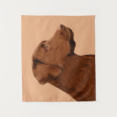 Labrador Retriever (Chocolade) schilderen - Dog Ar Wandkleed (Voorkant)