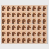 Labrador Retriever (Chocolade) Schilderij - Honden Cadeaupapier (Vlak)