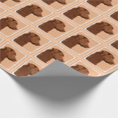 Labrador Retriever (Chocolade) Schilderij - Honden Cadeaupapier (Hoek)
