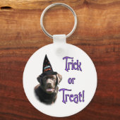 Labrador Retriever (chocolade)Trick Sleutelhanger (Achterkant)