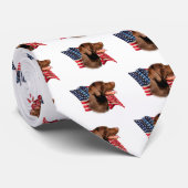 Labrador Retriever (chocolade) Vlag Stropdas (Opgerold)