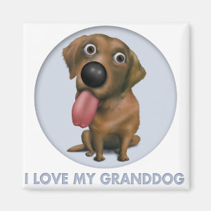 Labrador Retriever (Chocolate) Granddog Magneet