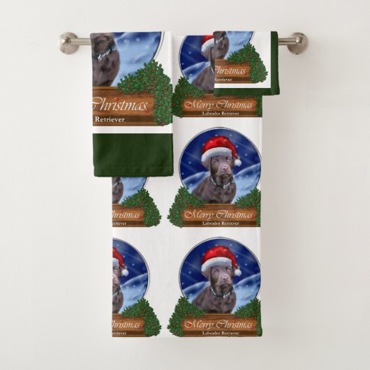 Labrador Retriever Christmas Bad Handdoek (Insitu)