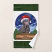 Labrador Retriever Christmas Bad Handdoek (Handdoek)