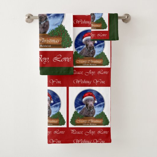 Labrador Retriever Christmas Bad Handdoek (Insitu)