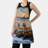 Labrador Retriever Christmas Boat Holiday Schort (Insitu)