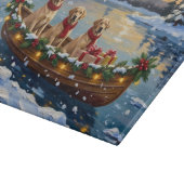 Labrador Retriever Christmas Boat Holiday Snijplank (Hoek)