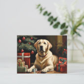 Labrador Retriever Christmas Briefkaart (Staand voorkant)