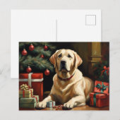 Labrador Retriever Christmas Briefkaart (Voorkant / Achterkant)