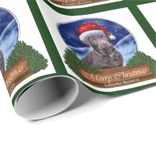Labrador Retriever Christmas Cadeaupapier (Rol Hoek)