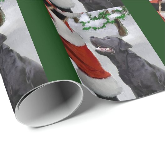 Labrador Retriever Christmas Cadeaupapier (Rol Hoek)