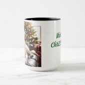 Labrador Retriever Christmas Coffee Mok Cup (Midden)