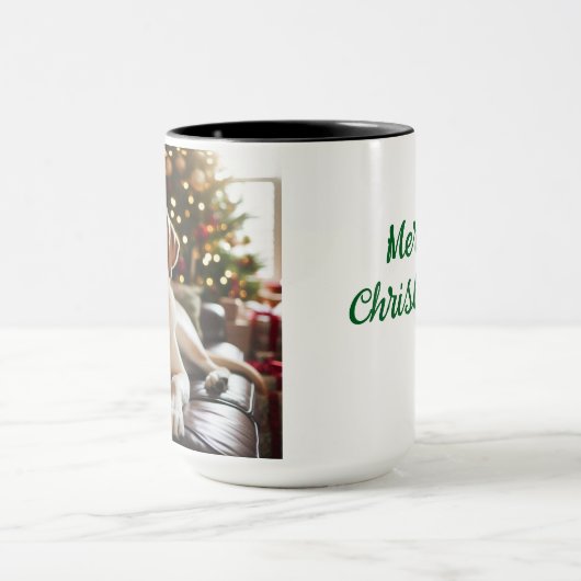 Labrador Retriever Christmas Coffee Mok Cup (Midden)