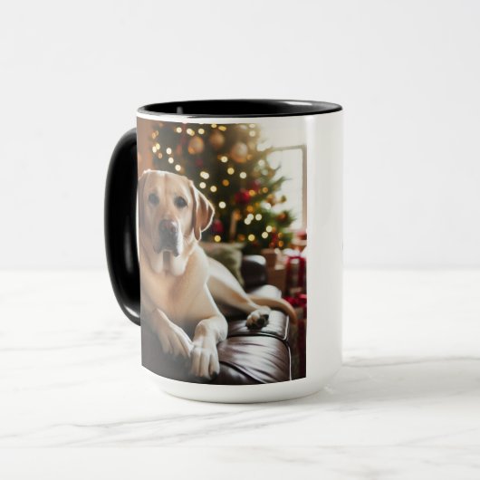 Labrador Retriever Christmas Coffee Mok Cup (Voorkant links)