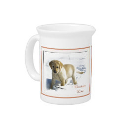 Labrador Retriever Christmas Drank Pitcher