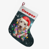Labrador Retriever Christmas Grote Kerstsok (Voorkant (Hangend))
