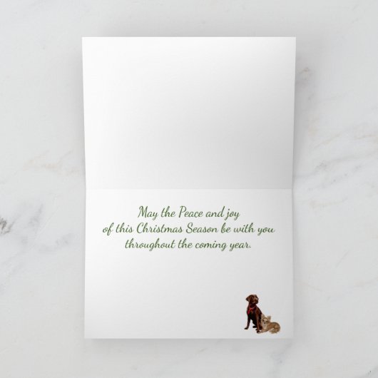 Labrador Retriever Christmas Kaart (Binnen)