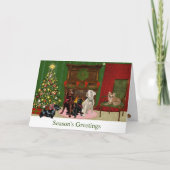 Labrador Retriever Christmas Kaart (Voorkant)