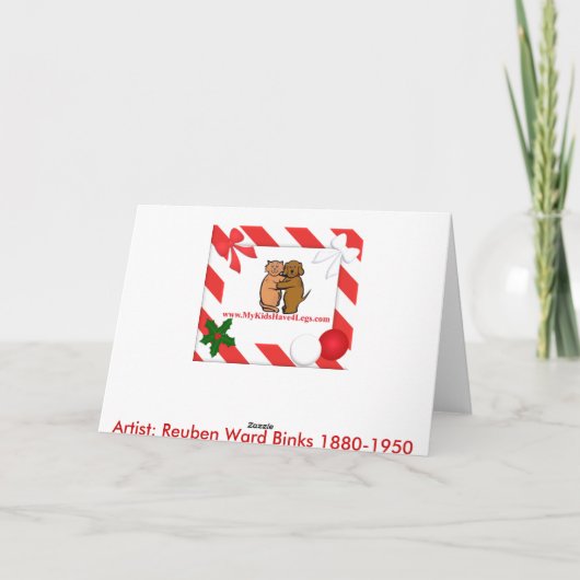 Labrador Retriever Christmas Kaart  (Achterkant)