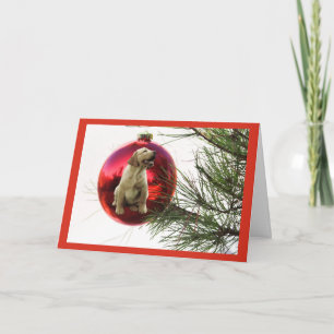 Labrador Retriever Christmas Kaart Ball Hanging3