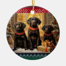 Labrador Retriever Christmas Keramisch Ornament