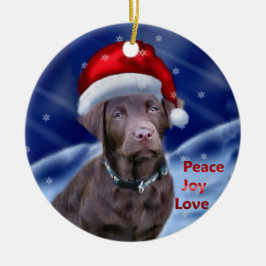 Labrador Retriever Christmas Keramisch Ornament